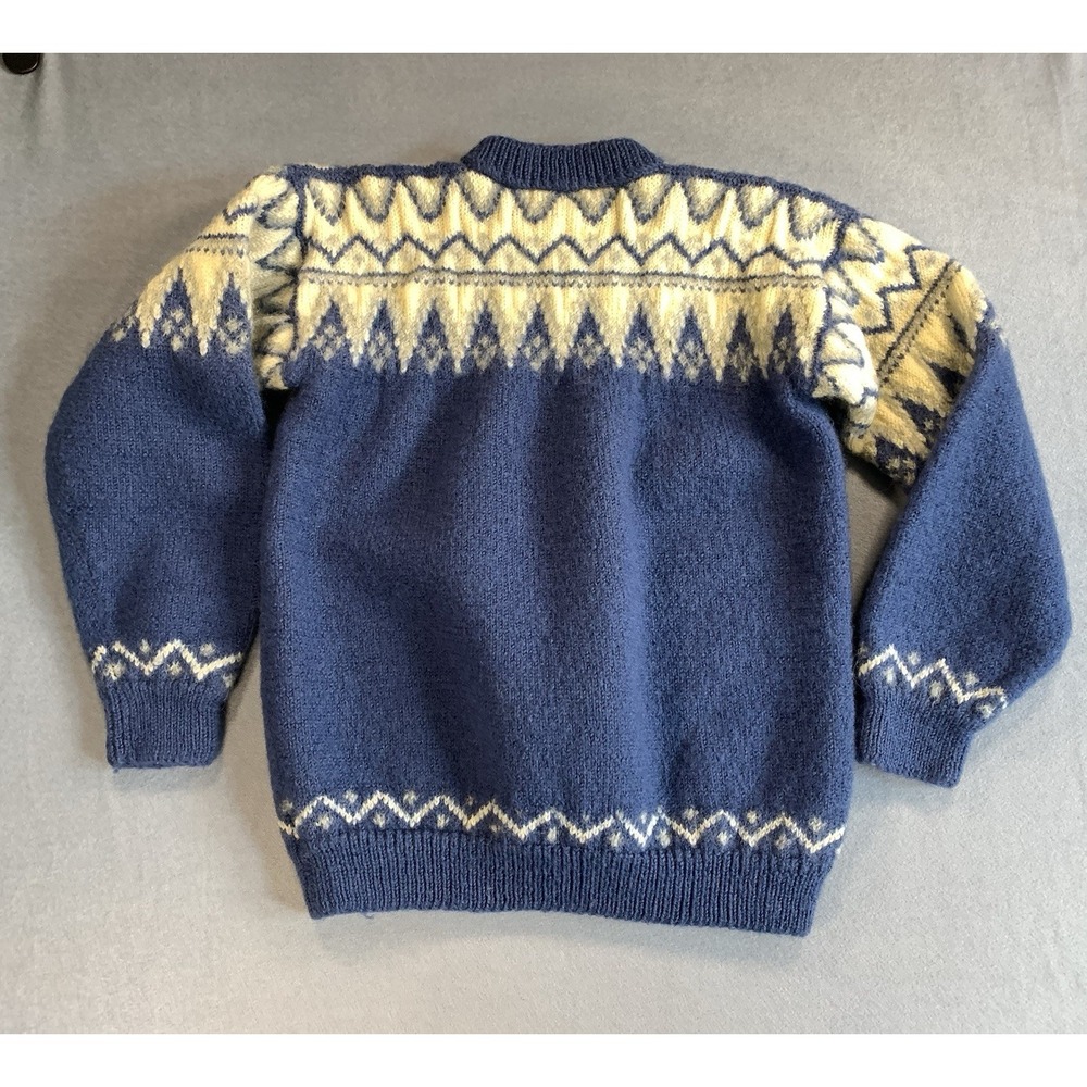 Vintage Maurtua Norwegian Sweater Hand Knit Norway Wool Shrunken Small - Picture 6 of 6